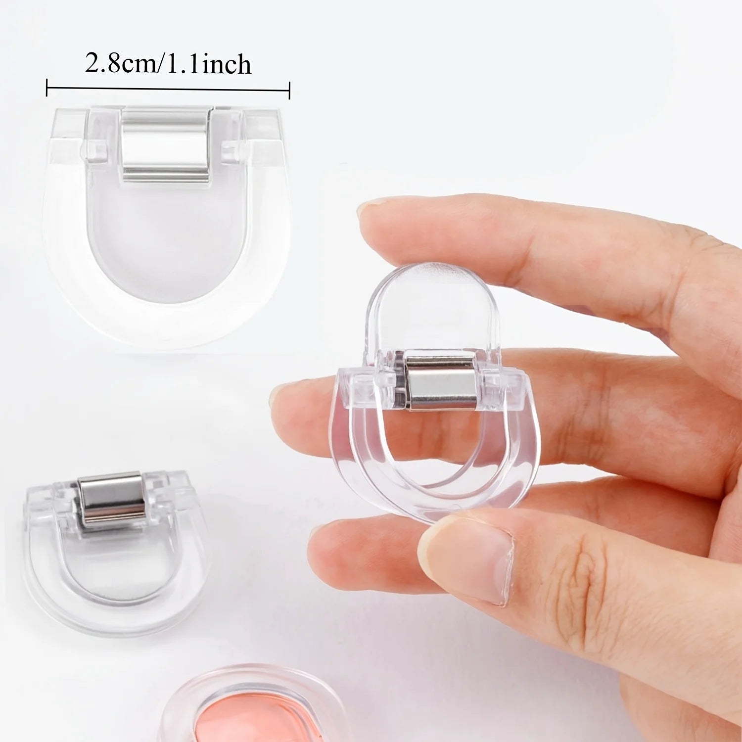4/6Pcs transparent seamless invisible pants clip, suitable for jeans, wide-leg pants - anti-mopping, trouser foot fixing clip Qme