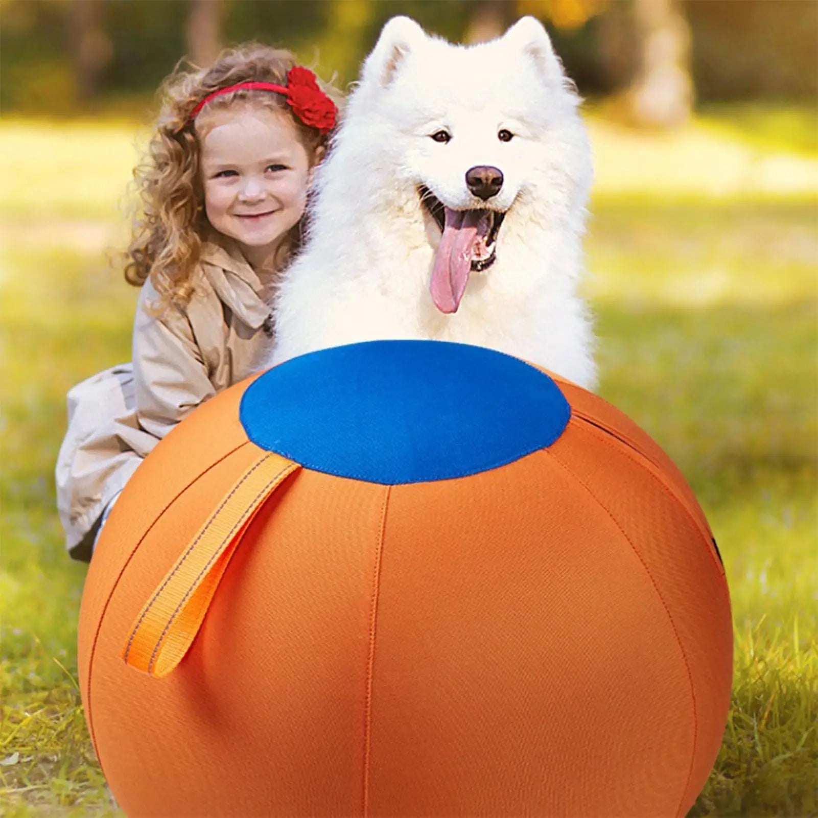 Herding Dog Ball 45cm Herding Giant Tear-Resistant Inflatable Toy Dog Toys For Enrichment Fetch Play Exercise Puppy Indoor Qme