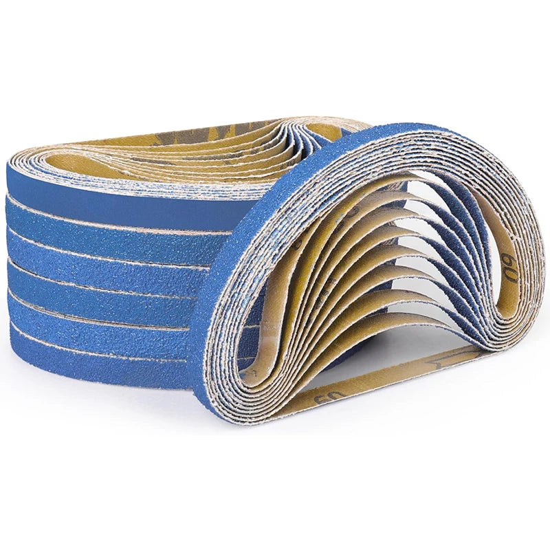 457X13mm zircon belt 40-400 grain durable mini belt, suitable for belt sander, rust paint removal, wood metal grinding and finis Qme 10pcs 120Grits