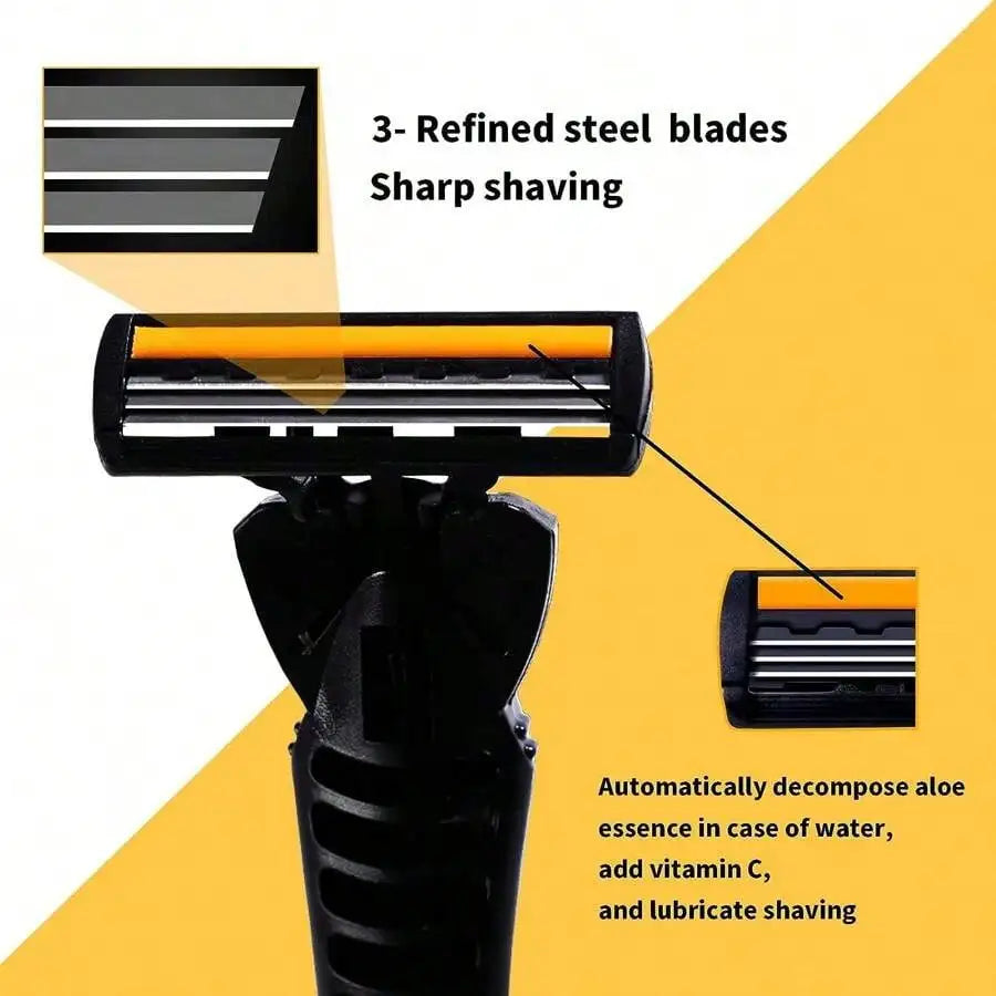 Safe Shavers Manual Three-layer Blade Replacement Blades Hair Care Qme