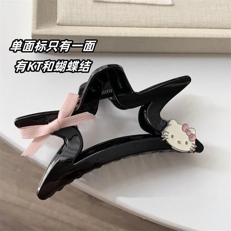 Hello Kitty Cute Cat Hair Clip Student-Style Retro Ponytail Clip Versatile Hair Clips and Accessories Qme 04