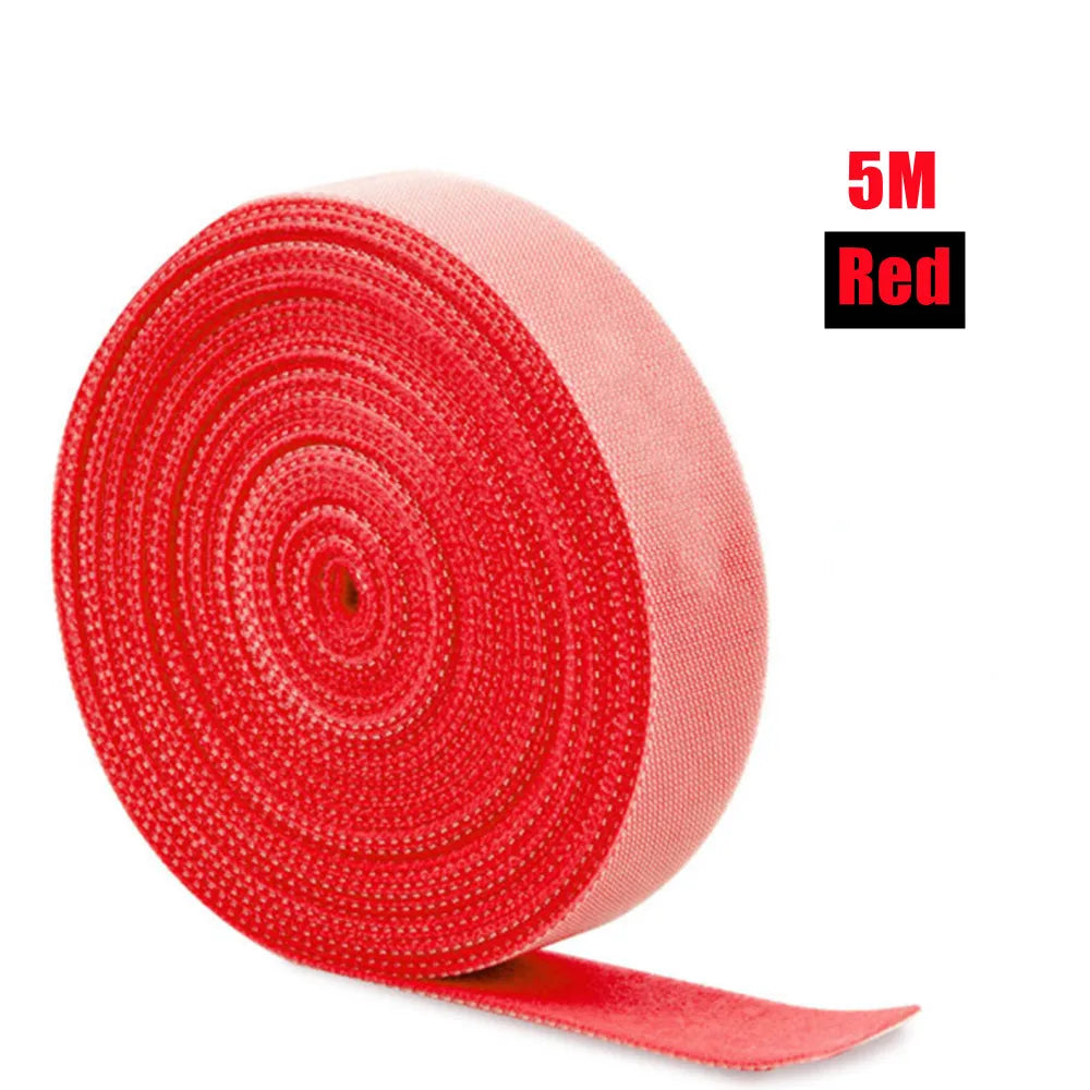 5/3/2/1/0.5m Cable Organizer USB Cable Wire Winder Clip Earphone Mouse Cables Management USB Charger Protector For Mobilephone Qme Red 5m
