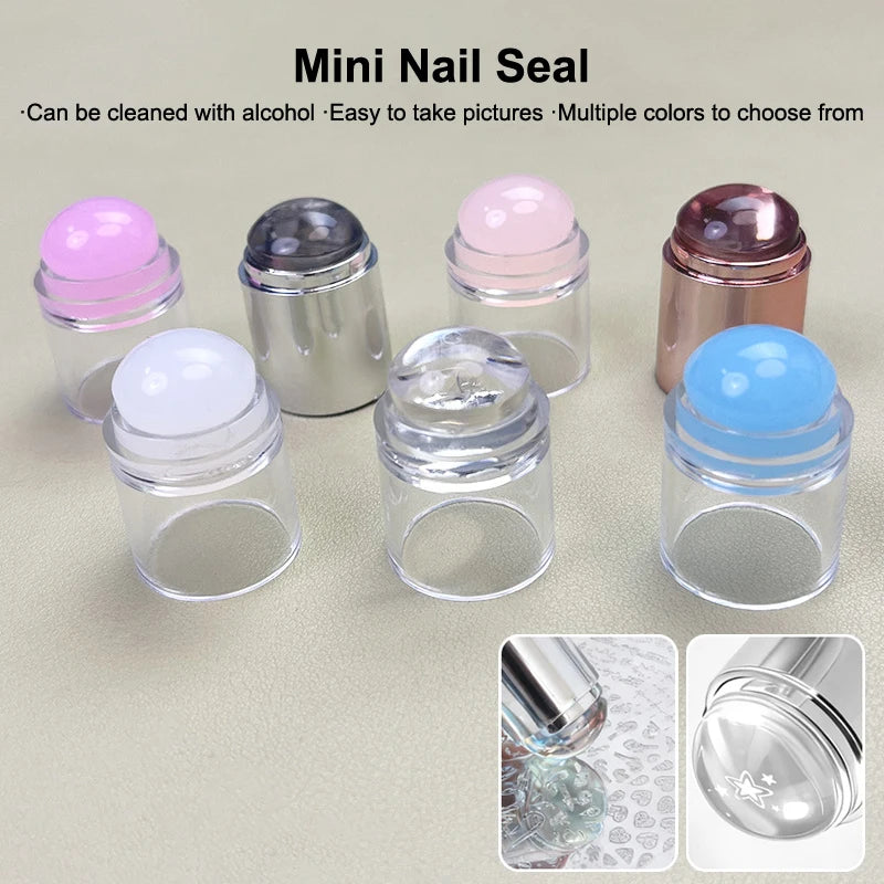 Erasable Mini Small Single Head Silicone Seal Nail Steel Plate Qme