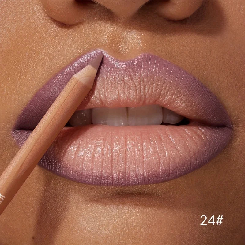 Matte Lipstick Liner Pen Waterproof Long-lasting Non-stick Berry Qme 24