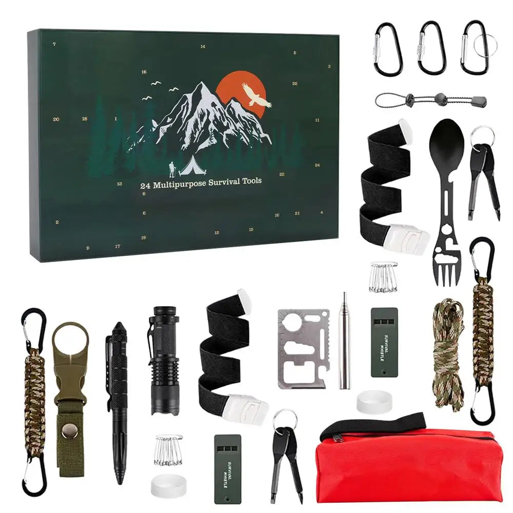 Advent Calendar Survival Kits Men 24 Day Countdown Adult Men's Qme A 24pcs China Mainland