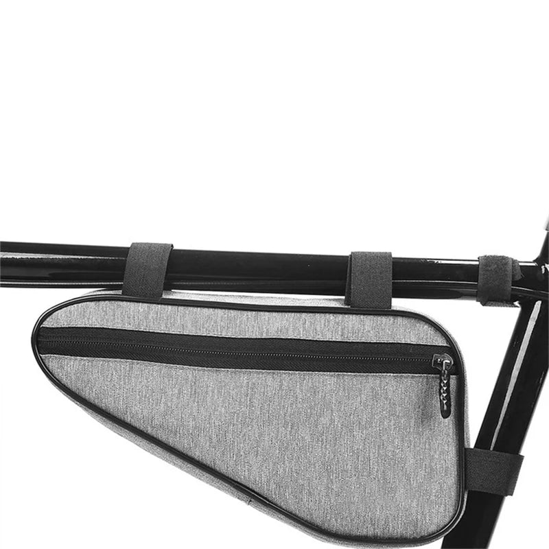 Waterproof Bicycle Bag Triangle Bike Bag Front Tube Frame Bag Mountain Bike Triangle Pouch Frame Holder Bicycle Accessories Qme Grey