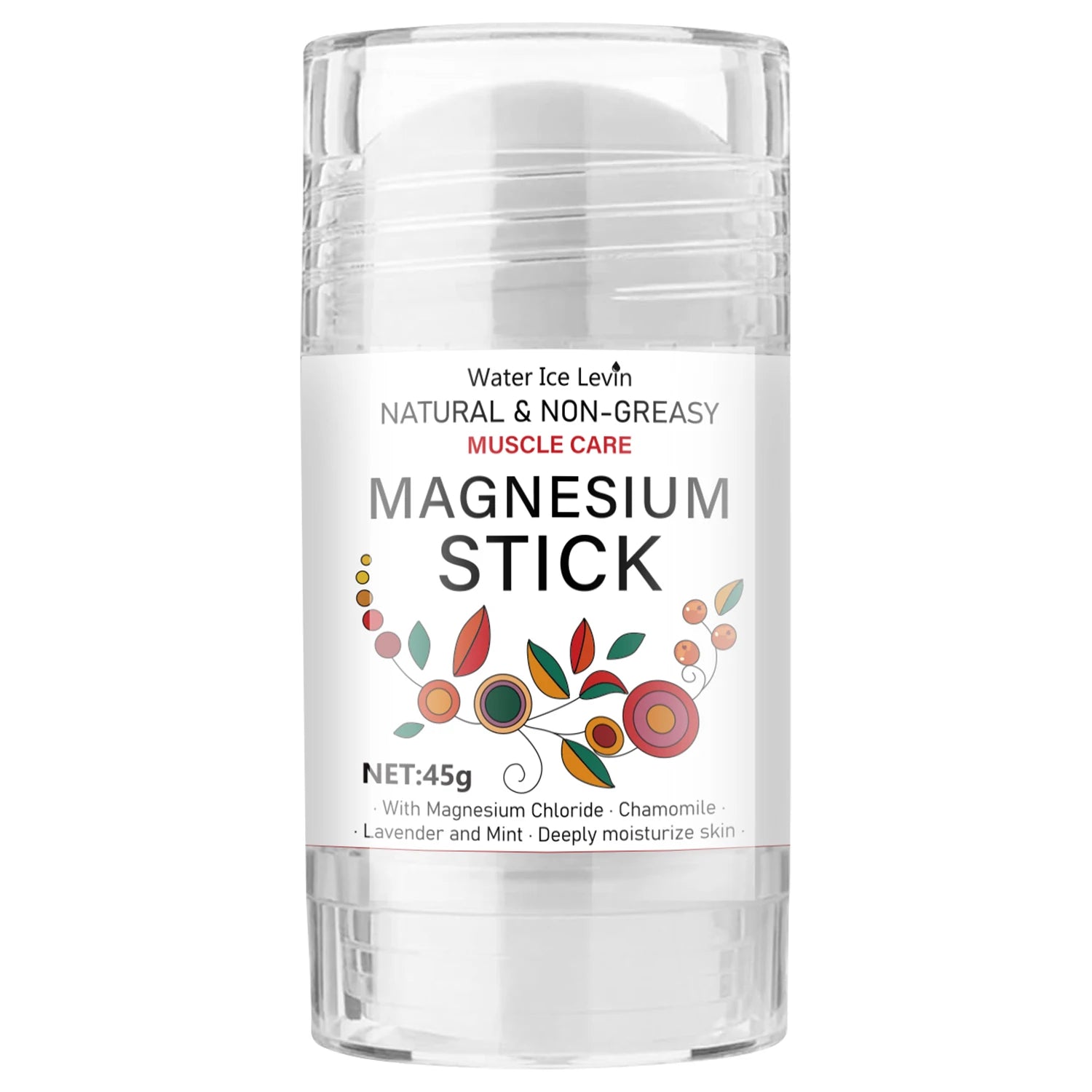 Natural & Non-Greasy Magnesium Stick for Muscle Care - Nourishing, Moisturizing & Protective Mineral Formula. Qme Beige 45g
