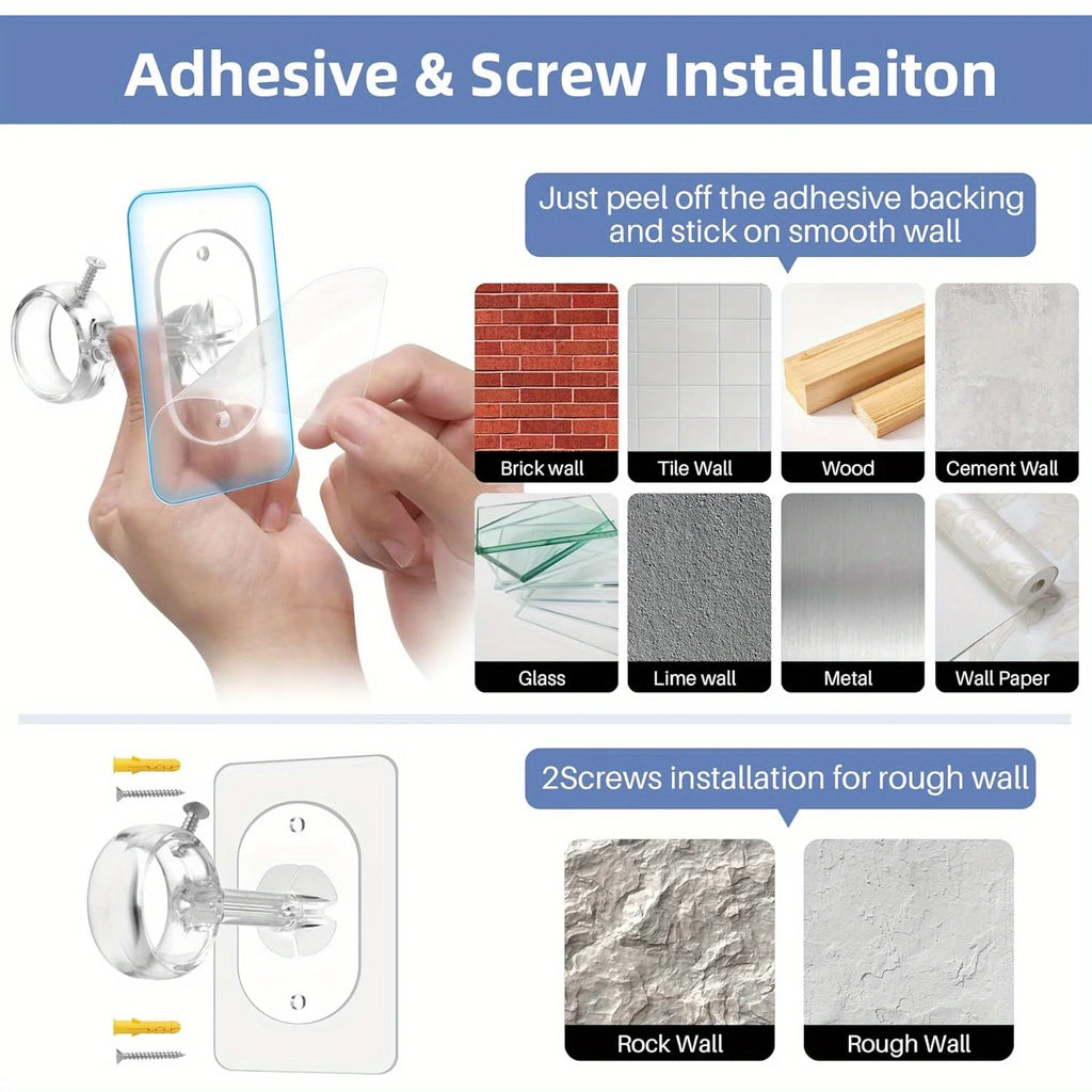 2pcs non perforated ceiling curtain rod bracket, self-adhesive adjustable curtain hook, suitable for wardrobes and bedrooms, mul Qme