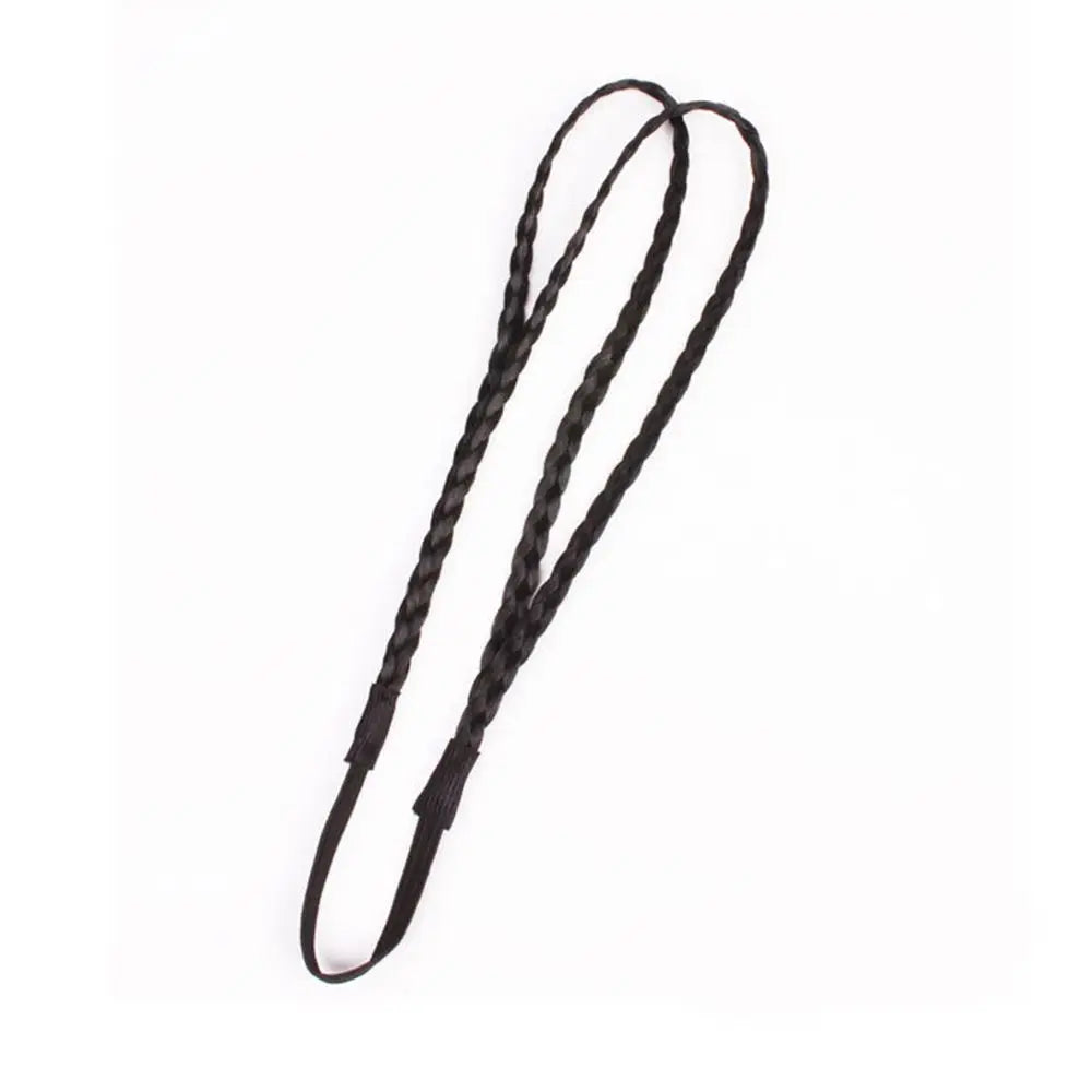 Fashion Twist Headband Head Hoop Hair Accessories Headwear Wig Qme black