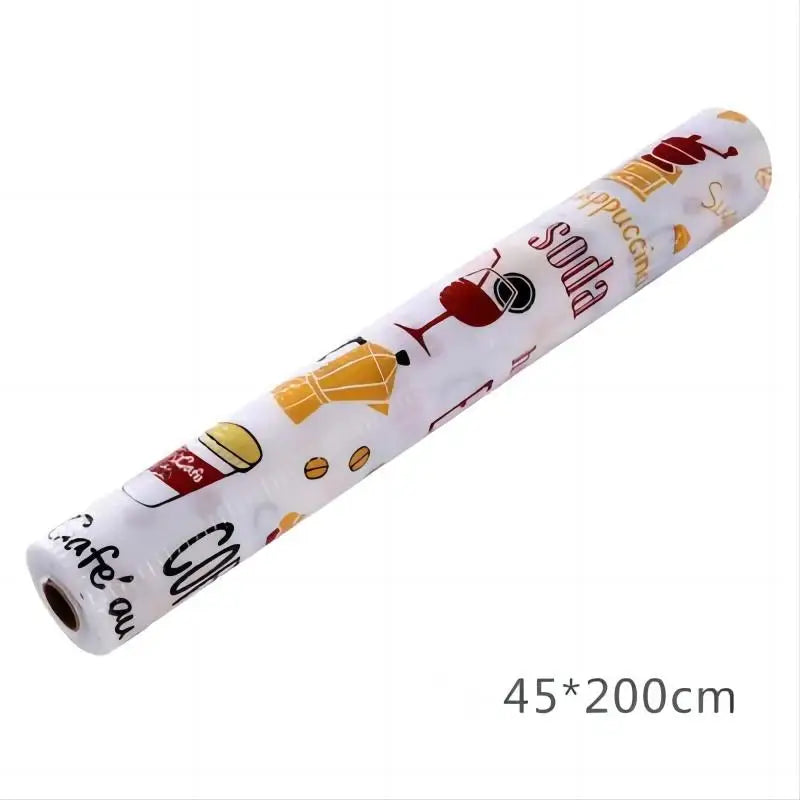 1 Roll Can Cut Table Mat Drawers Cabinet Shelf Liners Cartoon Cupboard Placemat Waterproof Oil Thickened Kitchen Stickers Qme RED 200x45cm