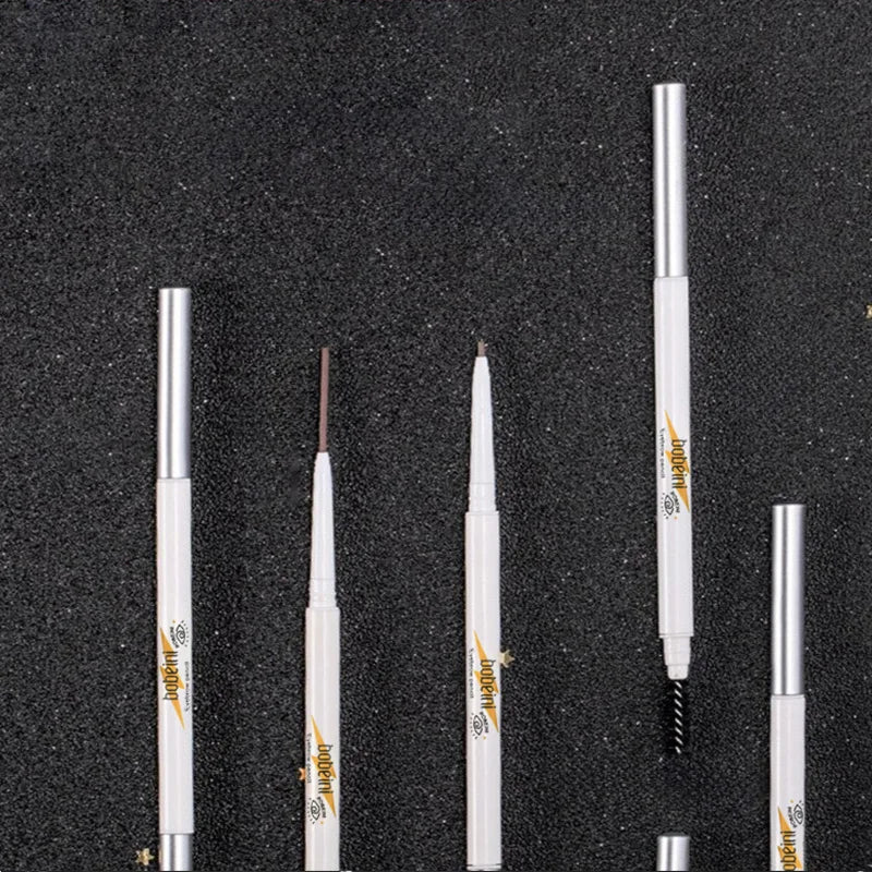 6-color Waterproof Dual-ended Eyebrow Pencil Brush Matte Look Brow Qme