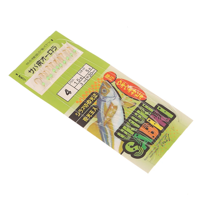 White Fish Skin Bionic String Hook Apollo Uki Sabiki Fishing Qme Hook 4