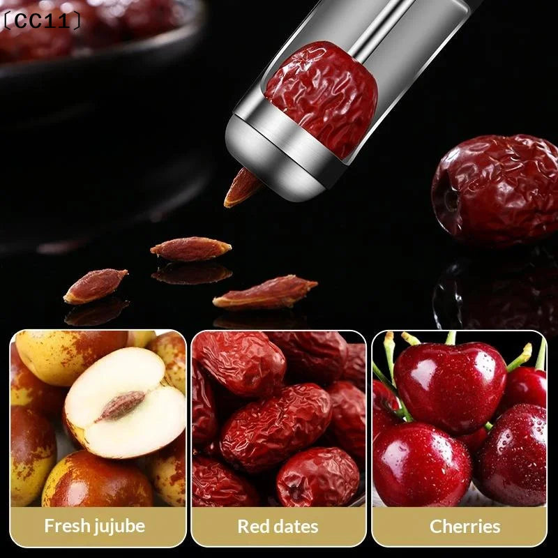 Cherry Olive Pitter Corer Tool Seed Remover Stoner Multi-function Qme