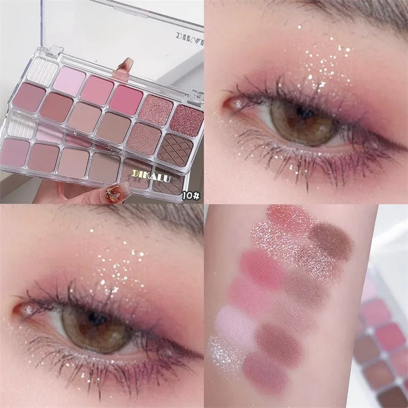 Diamond Sequins Eyeshadow Palette Peach Kumquat Eye Shadow Glitter Pearl Shimmer Shining Kids Makeup Eyeshadow Palette Cosmetics Qme
