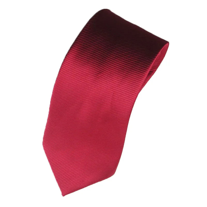 Red Tie Formen Elegant Silk Necktie Legami White Stripe Solid Women Qme RT14