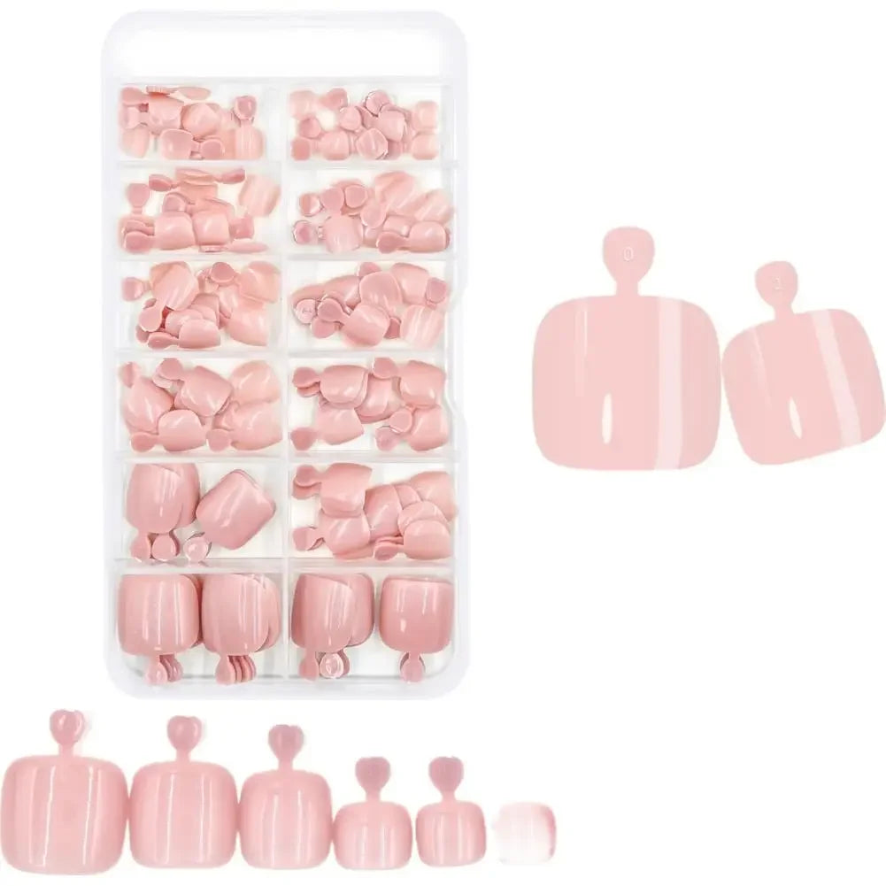 Solid Colored Toe Armor Toenails Feet Artificial Nails Nails Cover Toe Solid Fake False Color False Patch Toenails Full Nai M5T0 Qme F CN