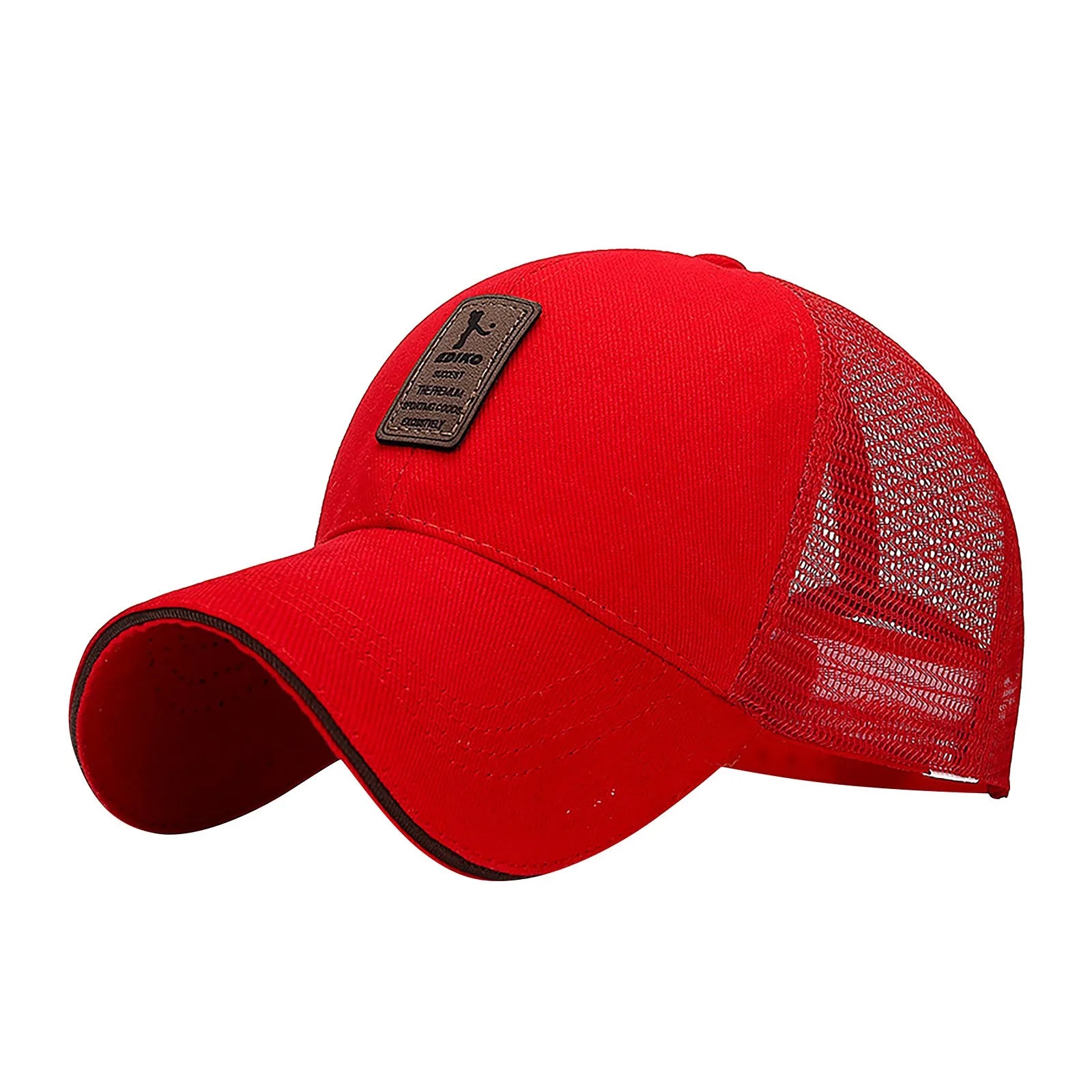 New Quick Dry Mesh Breathable Running Baseball Cap Summer Sun Protection Fishing Hat for Men Women Outdoor Running Hiking Cap Qme Red One Size