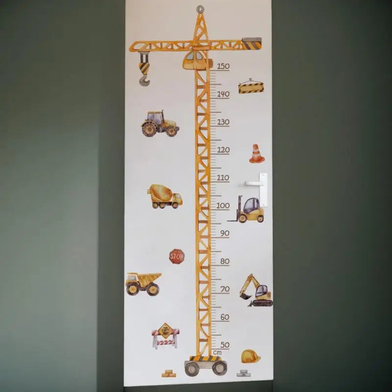 Measurement Decal Removable Self-adhesive Vinyl Cartoon Crane Qme Default Title