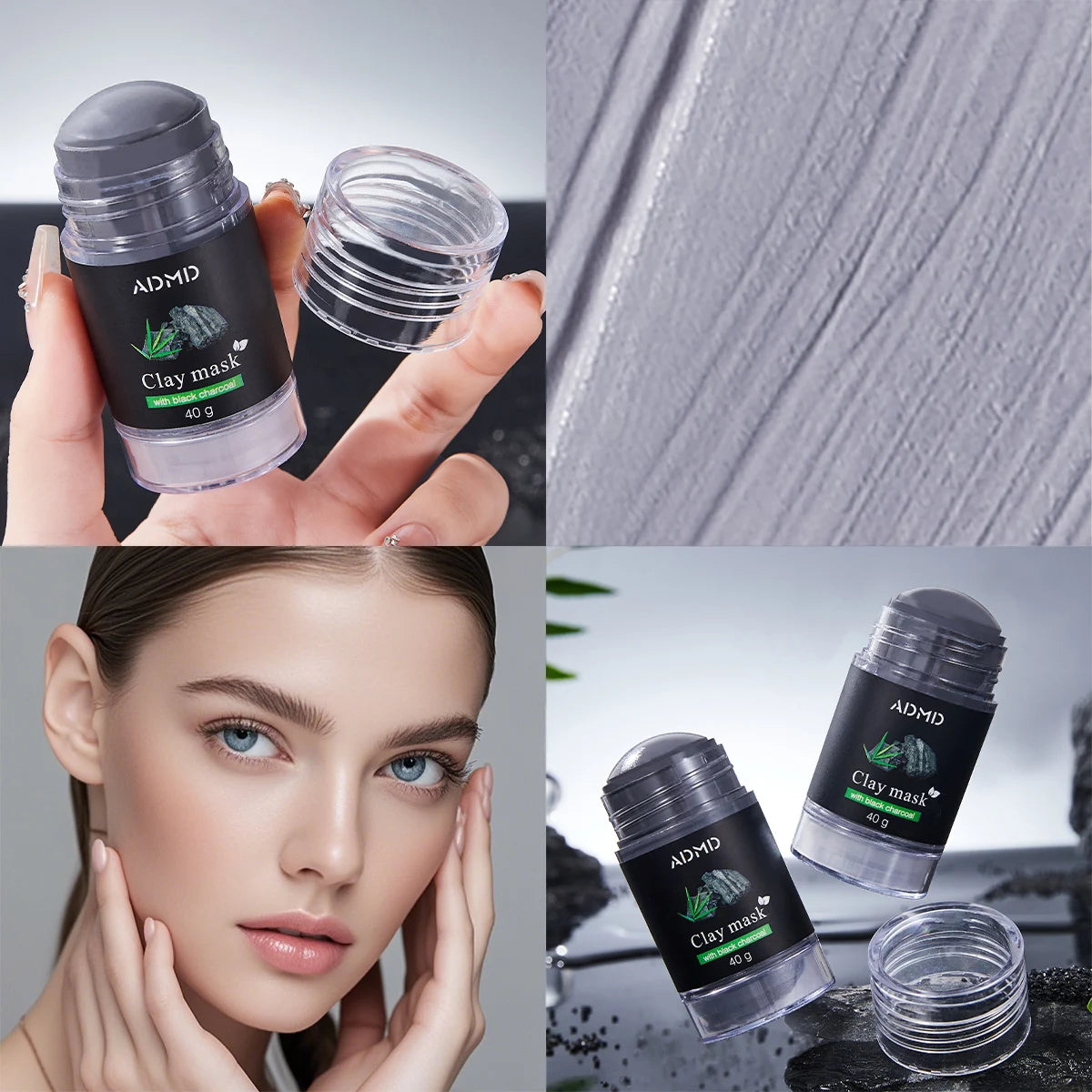 Bamboo Charcoal Moisturizing Mud Film Stick Natural Ingredients Cares Qme