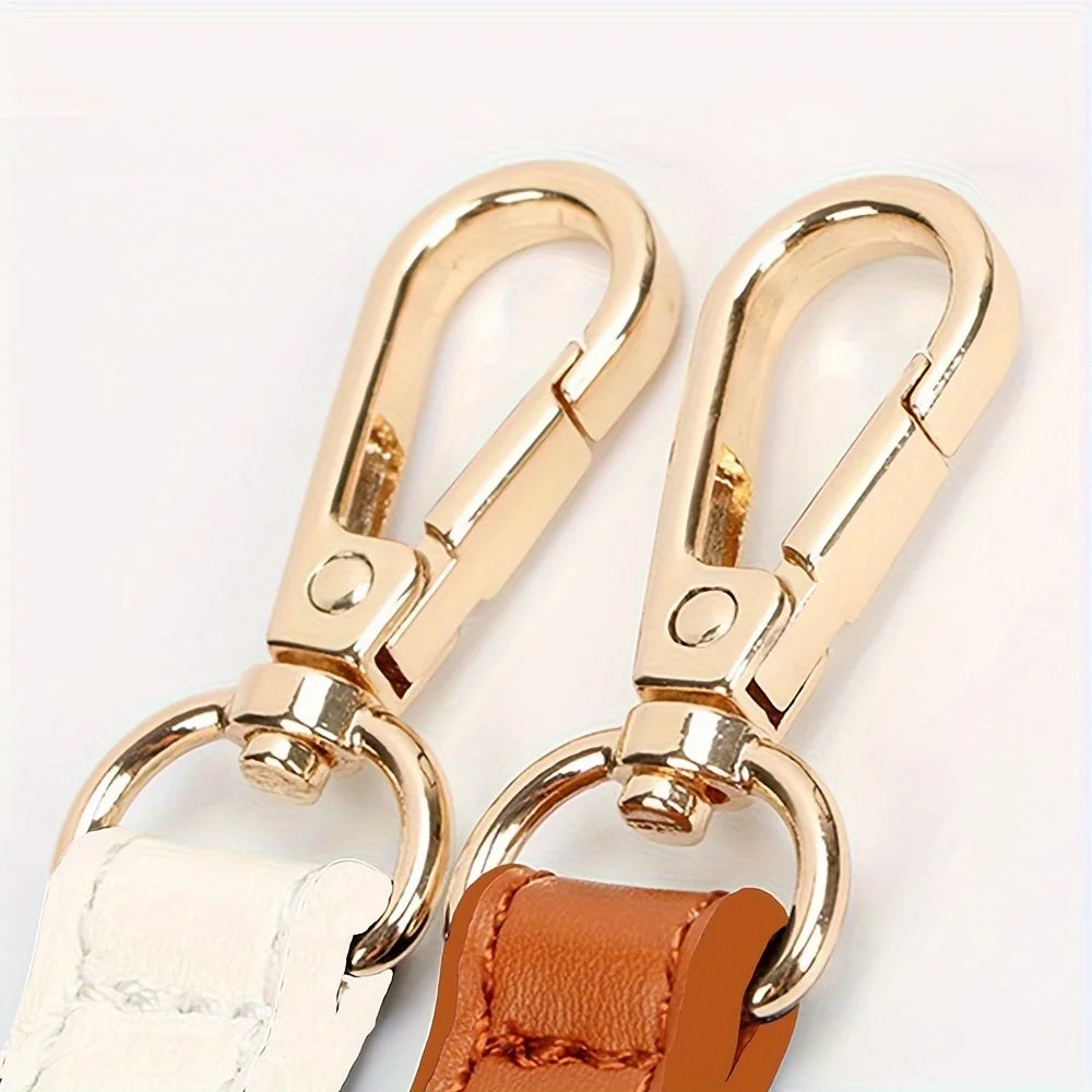 Advanced Detachable Leather Handbag Straps, Hardware Buckle Accessories, DIY Diagonal Bag Handles, Leather Straps for Handbags. Qme