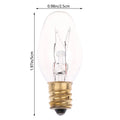 E12 120V 7W Transparent Warm Yellow Tungsten Lamp Light Bulb Qme 1