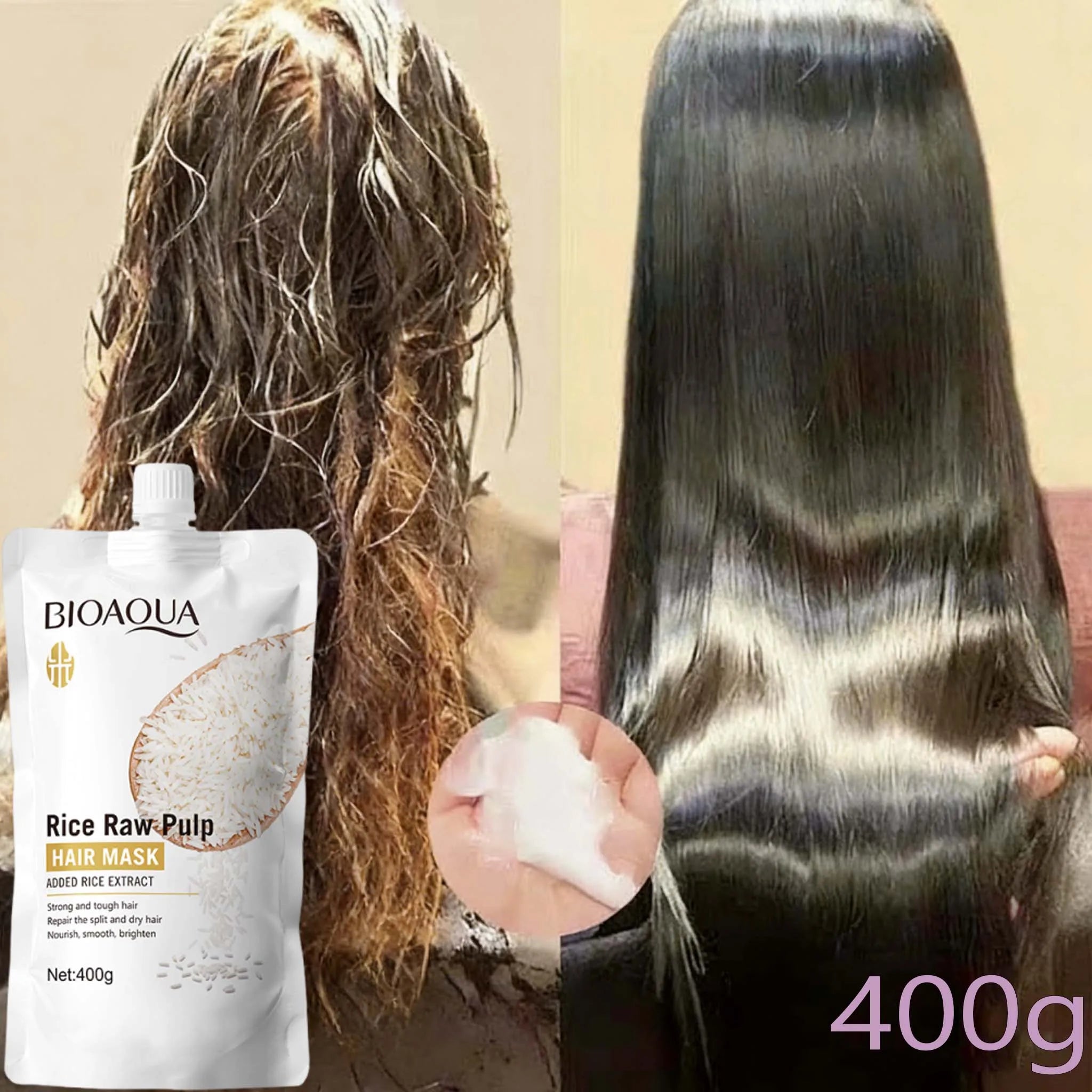 10/30/50/100/400g Magical Keratin Hair Mask 5 Seconds Repair Damaged Frizzy Hair Soft Smooth Shiny Rice Moisturizing Hair Care Qme