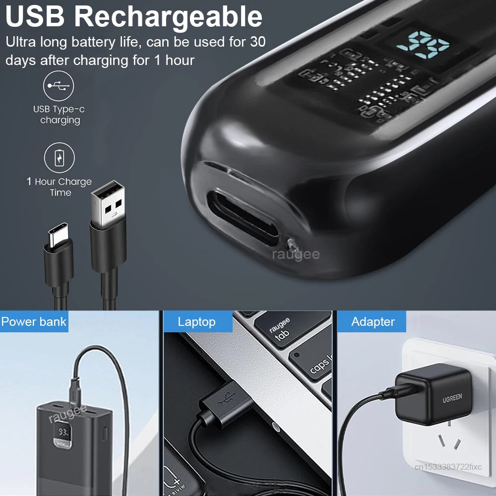 Nose Hair Trimmer Clipper for Men USB Rechargeable Professional Painless Portable Electric Eyebrow Ear Nose Hair Clipper Machine Qme