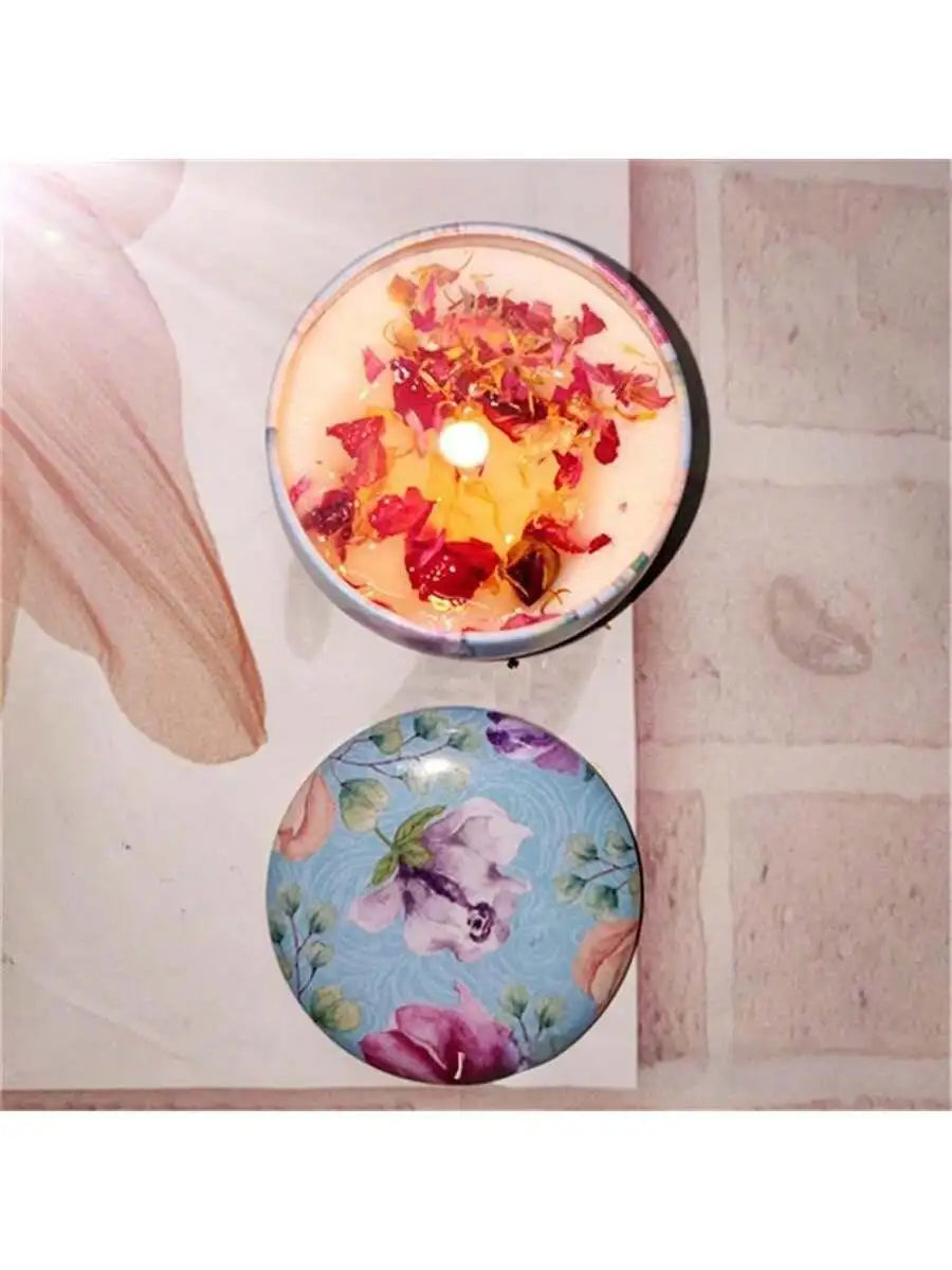 Handmade DIY Jarred Scented Candle Home Bedroom Air Freshener Qme 1pc Camellia