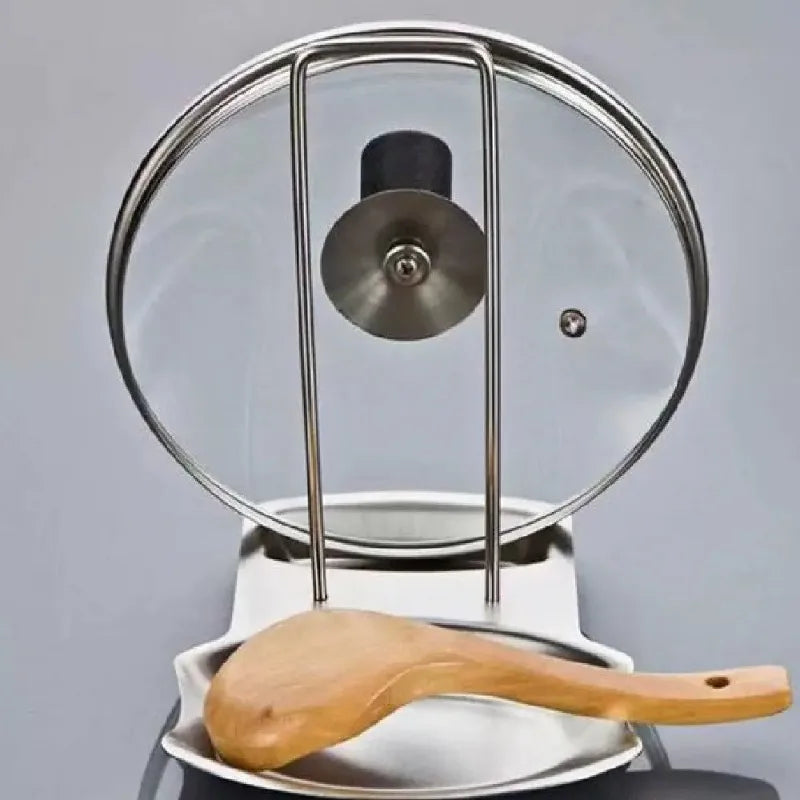 Stainless Steel Pot Lid Holder Kitchen Storage Rack for Utensils And Dish Storage Multi-Functional Home Use Organizer Qme