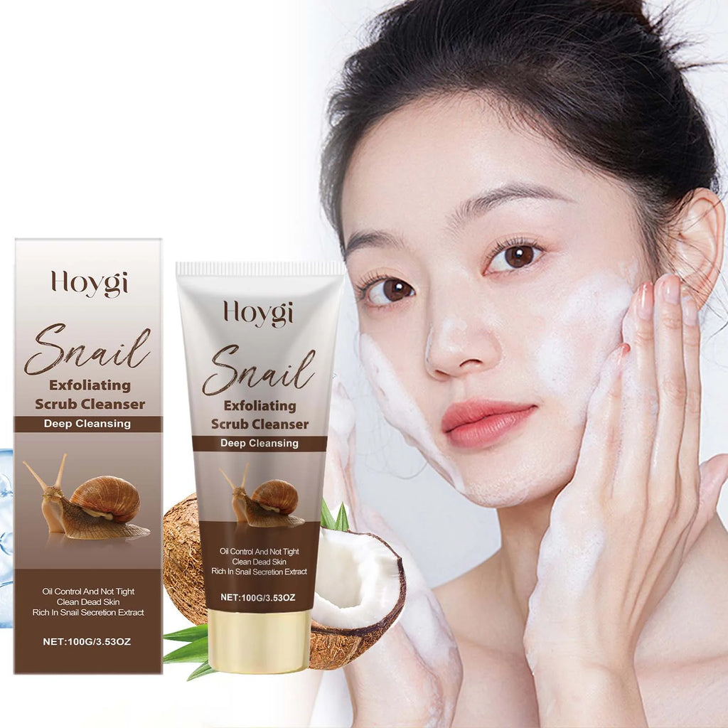Snail Exfoliating Scrub Cleanser Contains Snail Mucin Gentle Cleansing Skin Brighten Effectively Remove Makeup Nourish Face Wash Qme