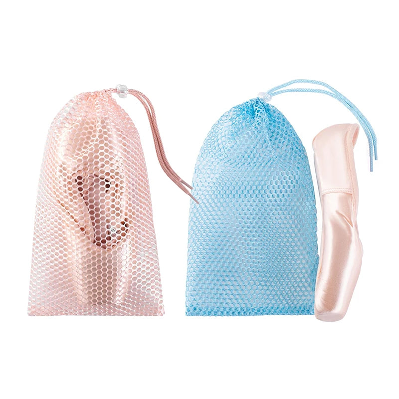 Drawstring Ballet Bag Blue Champagne Dance Girls Ballerina Pointe Qme