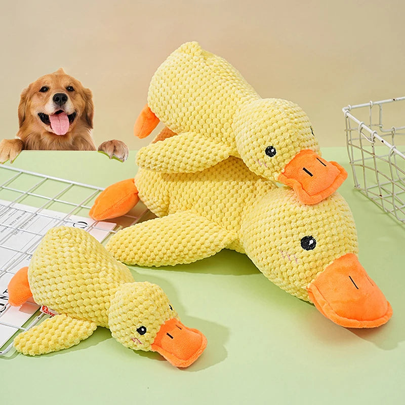 Cartoon Plush Dog Toys Duck Bite Wear Resistant Grinding Teeth Qme