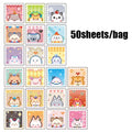 50Sheets Pixel Coloring Sticker Book Adorable Pets Theme Stress Relief Game for Scrapbooking Journaling Phone Case DIY Craft Qme 2