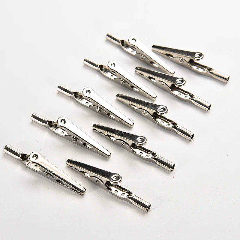 10A Alligator Crocodile Test Clips Banana Socket Probe Cable Lead Qme