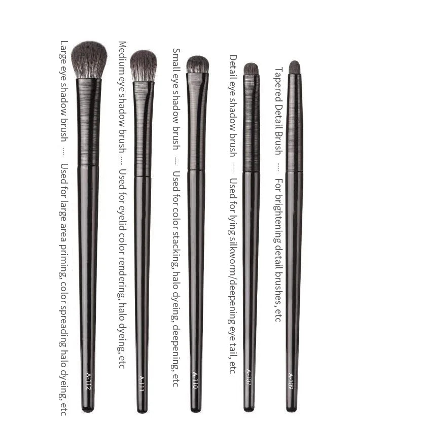 Natural Eye Makeup Brushes Eyeshadow Brush Eyebrow Contour Eyeliner Qme 5PCS China Mainland