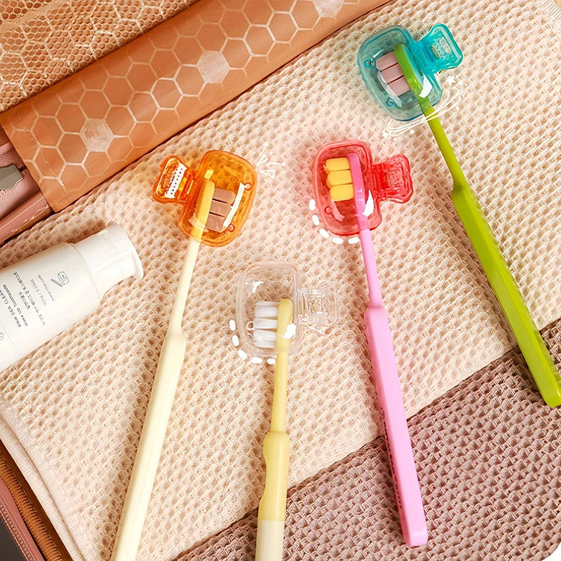 Toothbrush Head Covers Travel Portable Protector Cap Brush Pod Case Qme