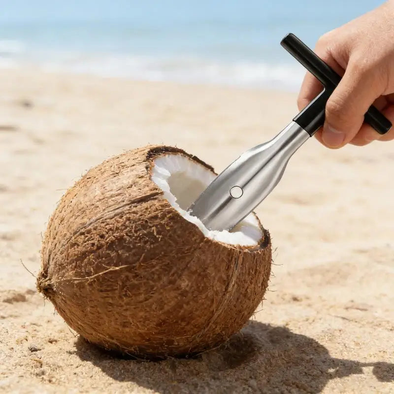 Stainless Steel Coconut Opener Tool T Shaped Puncher Coconuts Easy Qme
