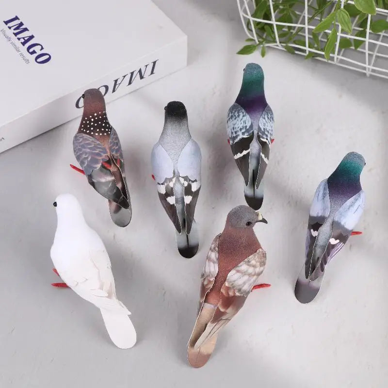 Artificial Birds Simulation Grey Pigeon Dove Model Imitation Animal Party Wedding Supply Photography Props Home Decoration Qme
