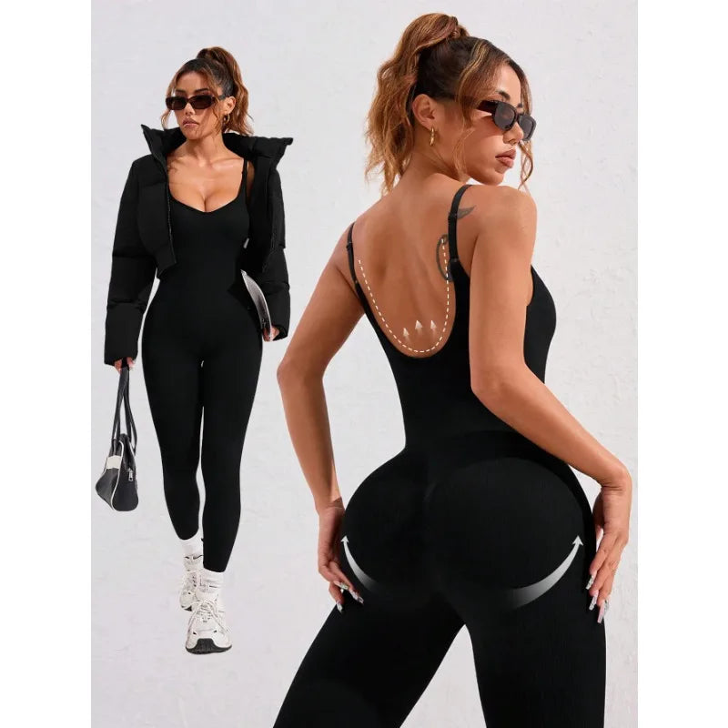 One-piece Yoga Suit Women Slim Shoulders Beautiful Back Running Qme