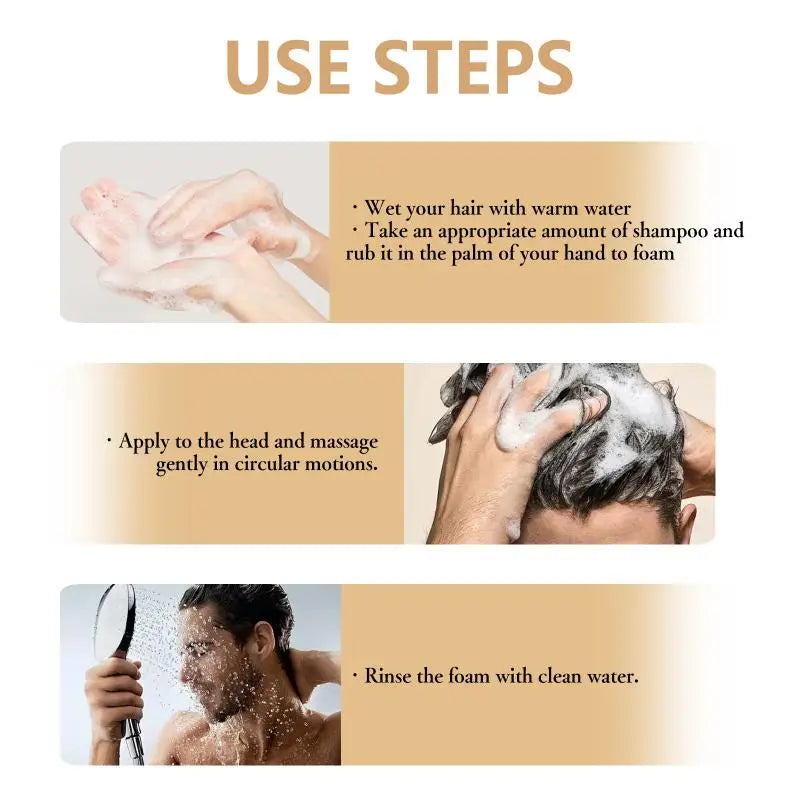 Scalp Massage Mens Shampoo Gentle Foam Cleansing Nourishes Softens Qme