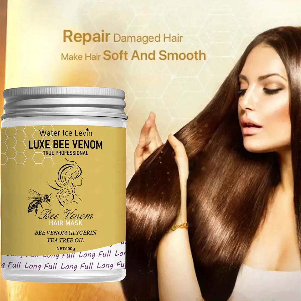 Bee Venom Hair Mask with Tea Tree Oil Intense Moisturizing Treatment for you, Enriched with Vitamin E & Vitamin C for Shiny Hair Qme