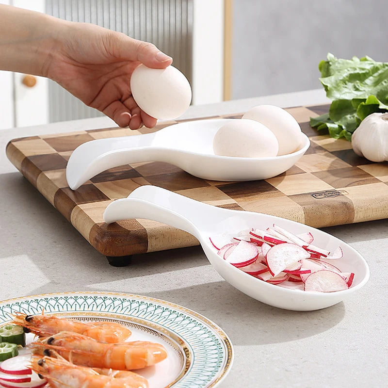 Spoon Rest Large Ceramic Holder Heat-resistant Cooking Coffee Qme