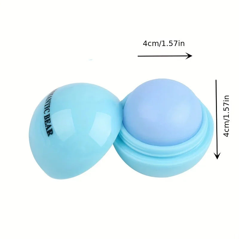 Cute Ball Shaped Lip Balm Hydrating Soothing Long-lasting Plumper Qme
