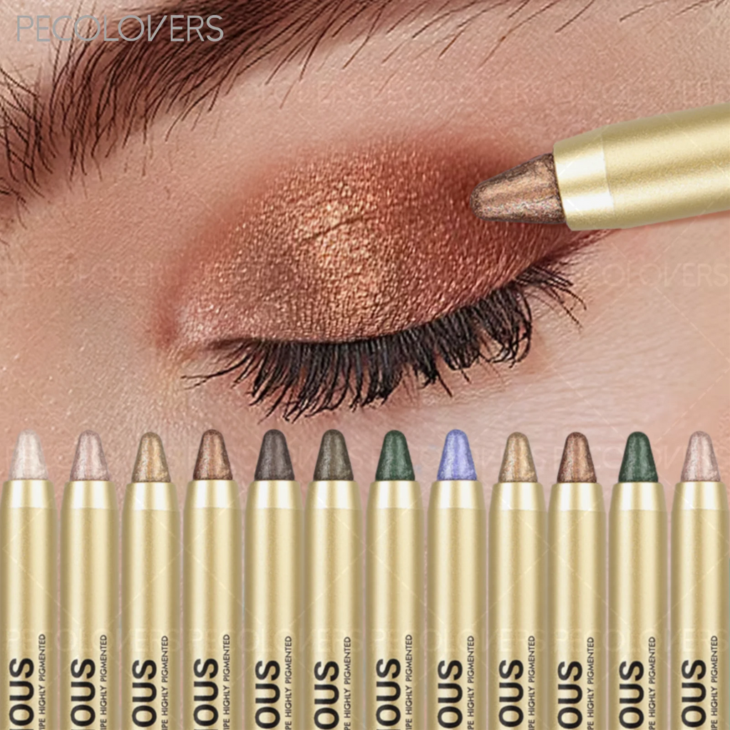 Retractable Eyeshadow Crayon Chunky Glitter Sunset Gold Pigmented Qme