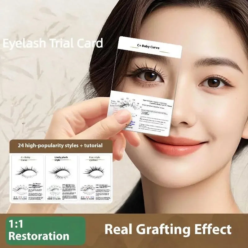 False Lash Trial Card Professional Try-on Effect Lashes Display Board Qme