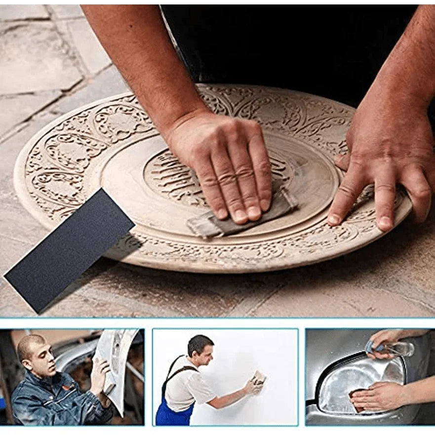 42pcs Wet And Dry Sanding Paper And Dry Sandpaper Waterproof For Wood Furniture Finishing Metal Sanding Automotive Polishing Qme