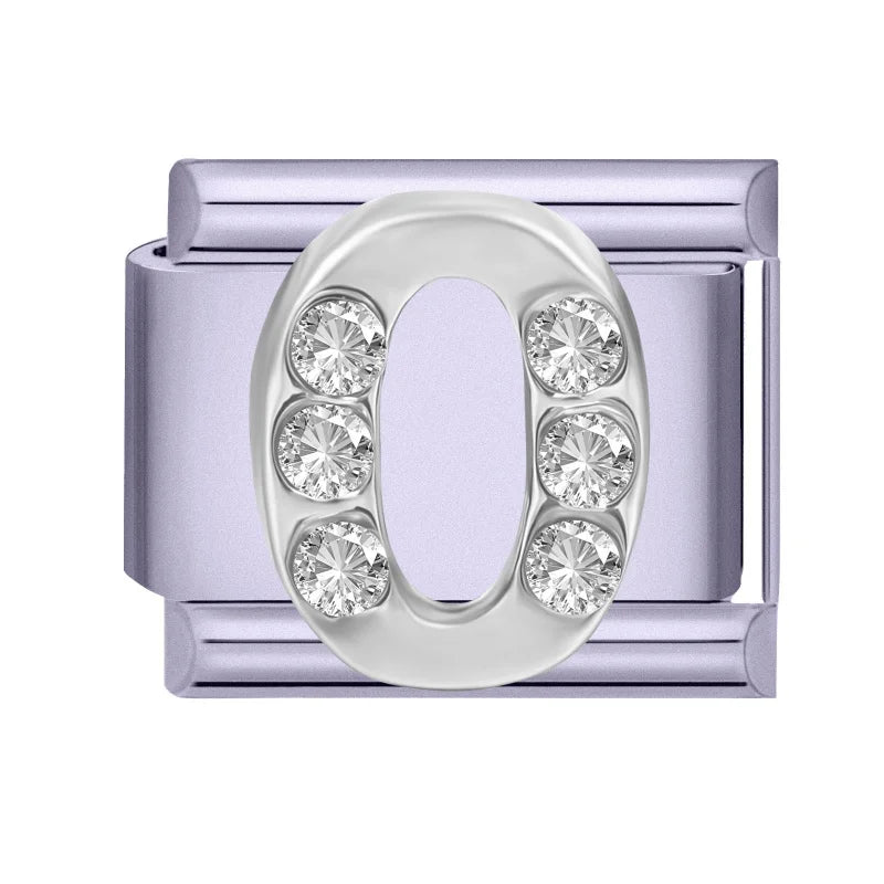 Shiny Zircon Butterfly Moon Stars Bow Purple Italian Charm Links Fit