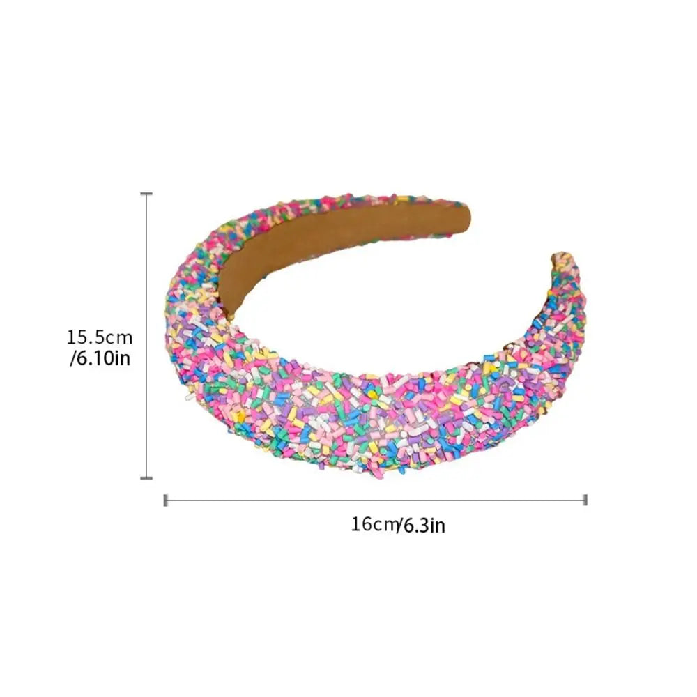 Cute Star Donut Headband Face Wash Korean Hair Hoop Candy Acrylic Qme