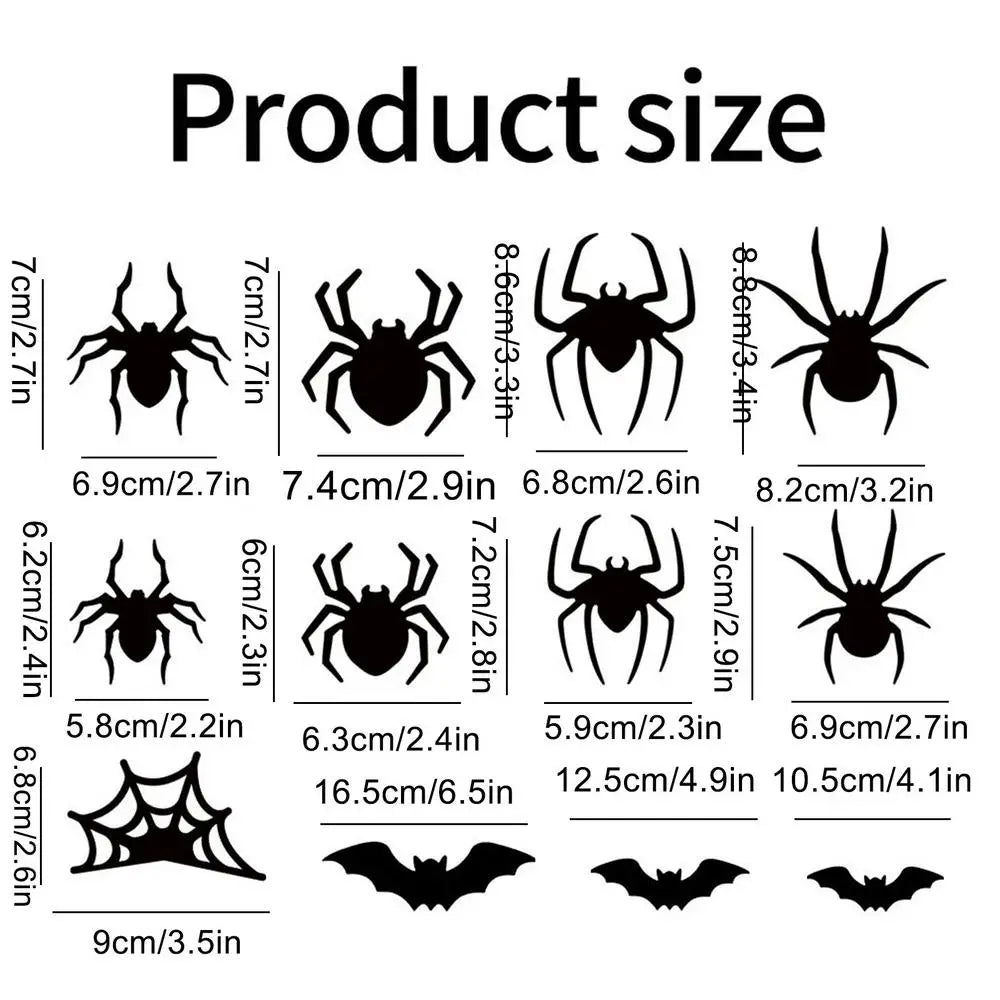 LED Bat Wall Sticker Lighted Bat Spider Decals Realistic 3D LED Wall Sticker for Dorm Bathroom Bedroom Classroom Party Halloween Qme 9 spiders 12 bats China Mainland