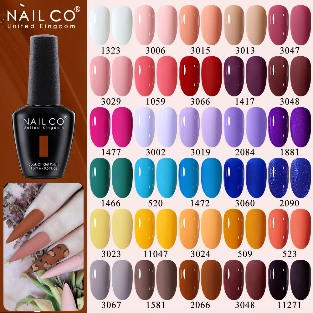 NAILCO Nail Gel Polish Autumn Product Art Soak Off UV Varnish Lacquer Qme